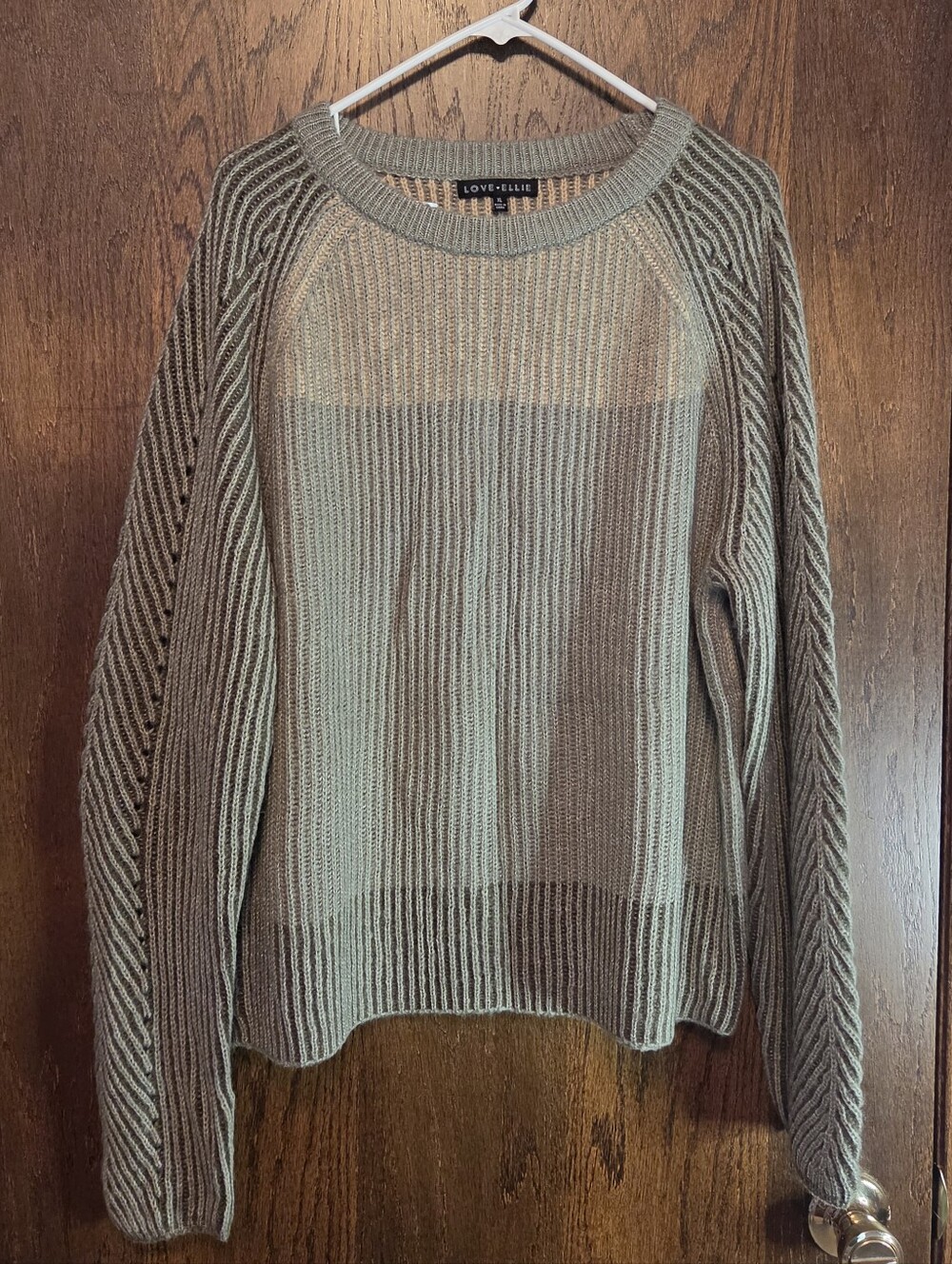 Love Ellie Color Block Knit Sweater NEW